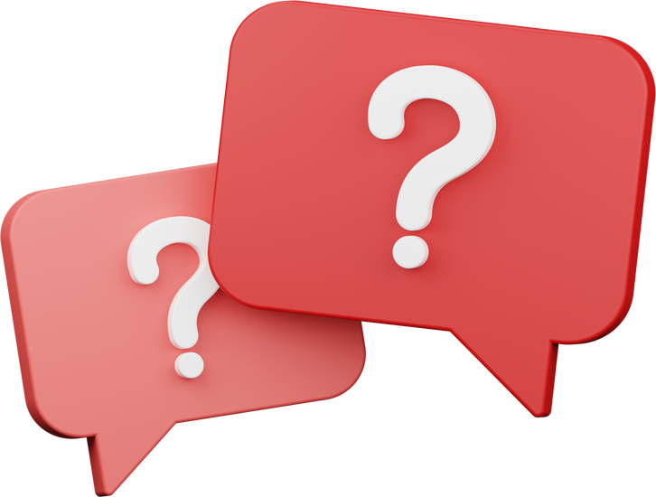 Speech Bubble Question Mark 3D Illustration